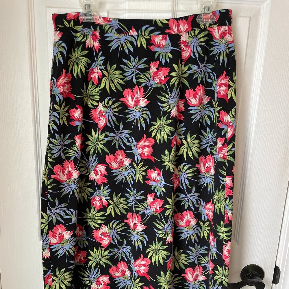 Prophecy by Sag Harbor Floral Tropical Skirt Maxi size M